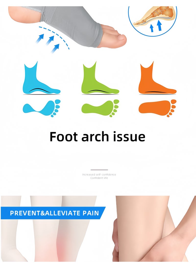 S-Quality Adjustable Arch Support Brace for Flat Feet – Orthopedic Foot Pads for Arch Pain Relief, Plantar Fasciitis & Overpronation - Image 2
