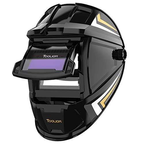 TOOLIOM Flip Up Welding Helmet 3.64 x 1.67 inch Auto Darkening Clamshell Welding Mask True Color Lift Front Welding Hood - Image 1
