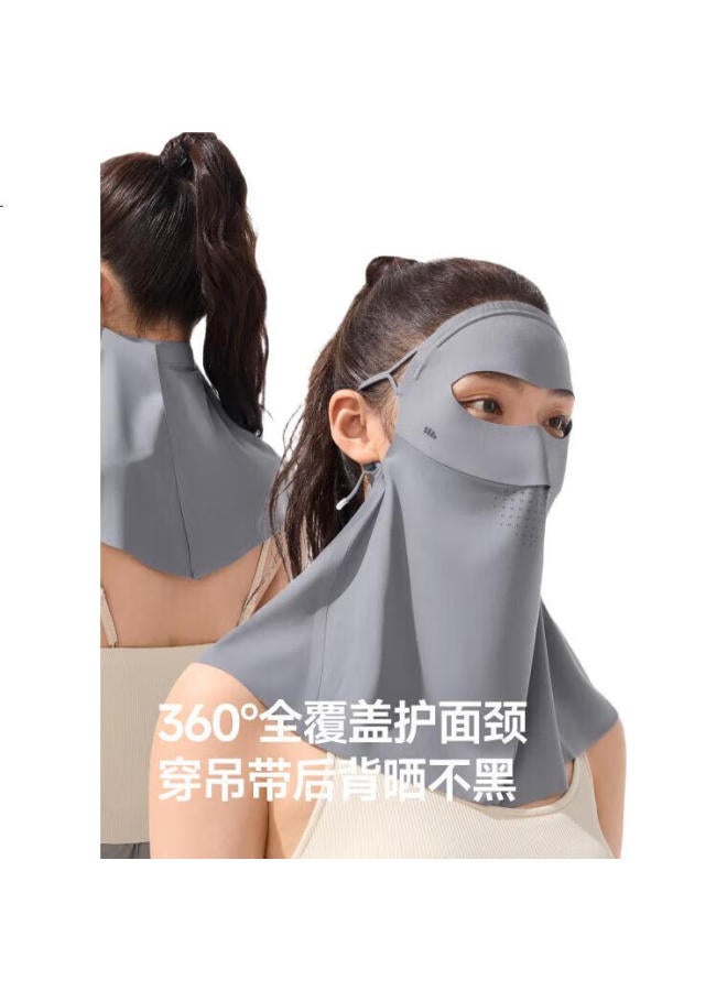 Beneunder قناع حماية الشمس للرقبة للنساء من بينأندر، قناع وجه للحماية من الأشعة فوق البنفسجية، بيكيني رمادي، لوتس باودر Al207 - Image 3