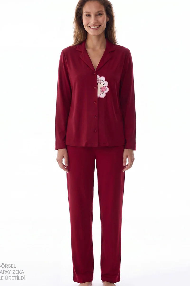 بنتي PENTI Happiness Long Sleeve Shirt Trousers Pajama Set
