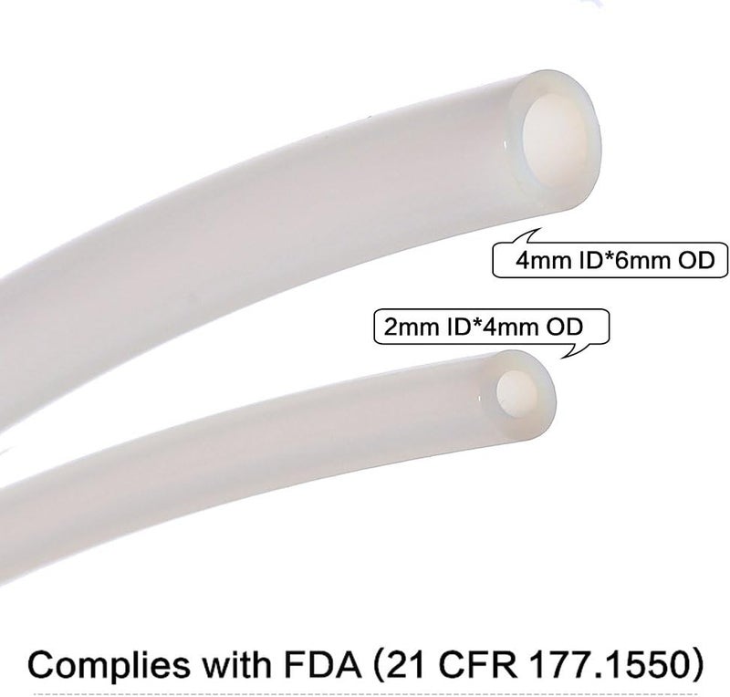 ALLEN TECH PTFE Teflon tubing 5ft- 2mm ID X 4mm OD for 1.75 Filament Bowden 3D Printer - PTFE Teflon Tube - Image 3