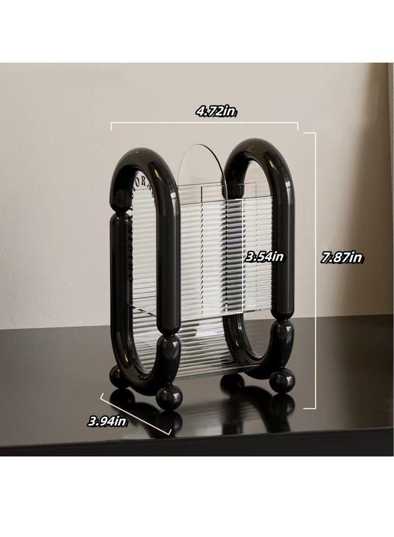 Arabest Makeup Brush Holder Cosmetic Tool Storage Makeup Brush Organizer for Powder Puff Brush Eyeliner Bathroom Counter Dresser Bedroom Storage (Black) - Image 5
