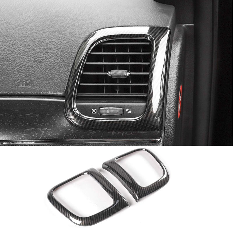 Tocatus Center Console Air Condition Vent Trim Interior Accessories for 20112019 Jeep Grand Cherokee ABS Carbon Fiber 2PCS