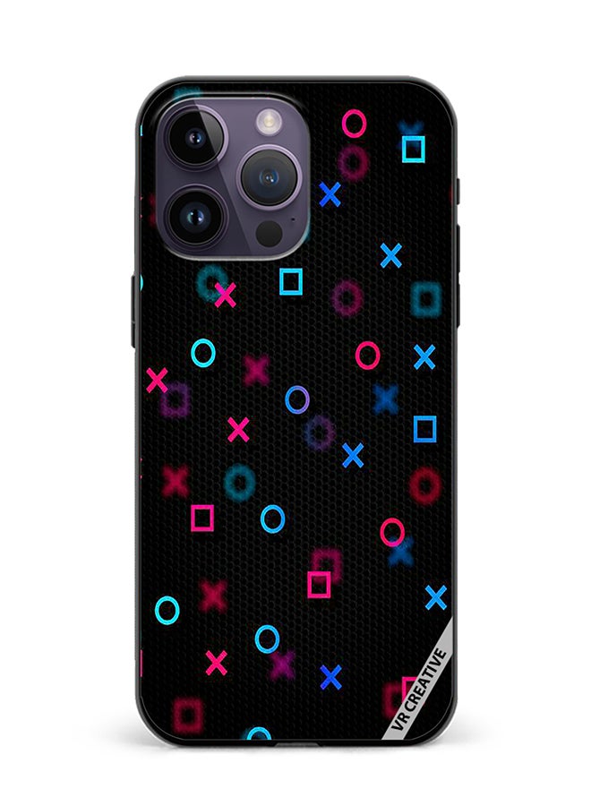 VR CREATIVE Protective Case Cover For Apple iPhone 15 Pro Max PlayStation Abstract Design Multicolour - Image 1