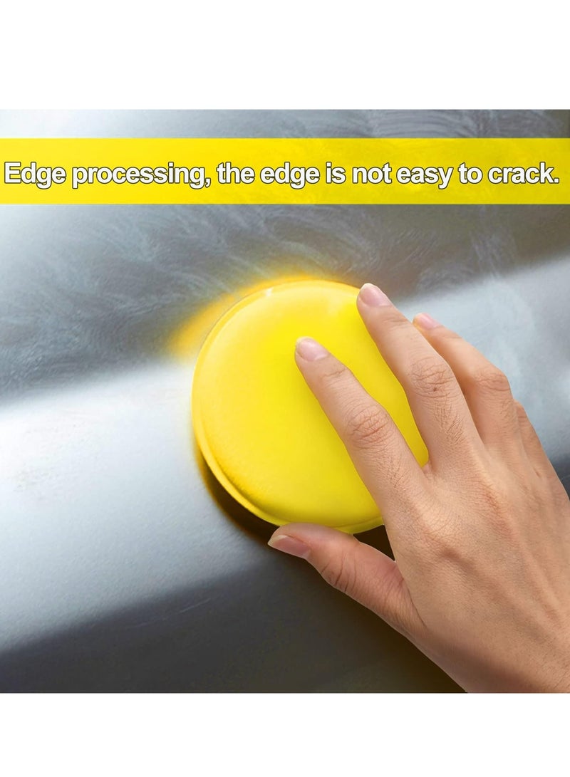 Loquat 12 Pcs 4 Yellow Car Sponge Detailing Pads for Car Wax Application - Image 2