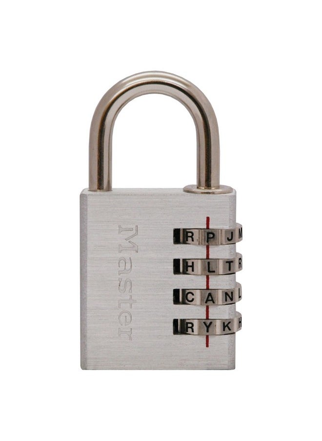 Master Lock - Master Lock 643DWD Set Your Own Word Combination Lock 1-9/16 in. Wide Silver - Image 1