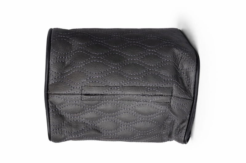 - حافظة مناديل سيارة  (جلد رمادي ) - Image 1