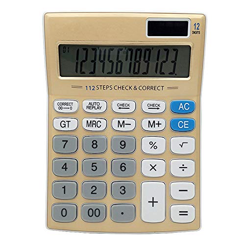 Meichoon Desktop Calculator Standard Function Solar Battery Dual Power with 12 Digit Large LCD Display Basic Calculating Machine for Office/Home Elegant Design KA05 - Image 2