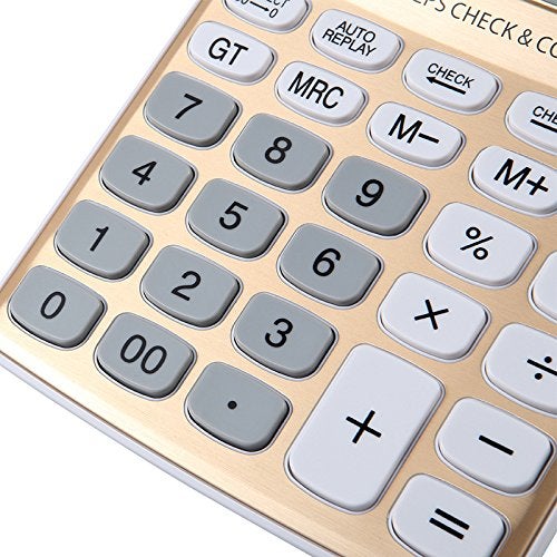Meichoon Desktop Calculator Standard Function Solar Battery Dual Power with 12 Digit Large LCD Display Basic Calculating Machine for Office/Home Elegant Design KA05 - Image 4