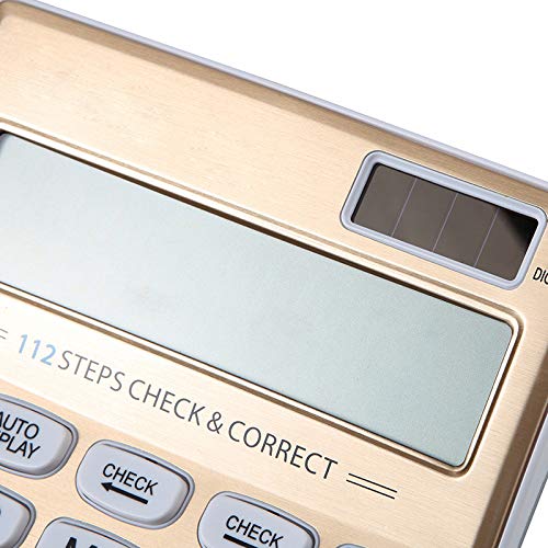 Meichoon Desktop Calculator Standard Function Solar Battery Dual Power with 12 Digit Large LCD Display Basic Calculating Machine for Office/Home Elegant Design KA05 - Image 3