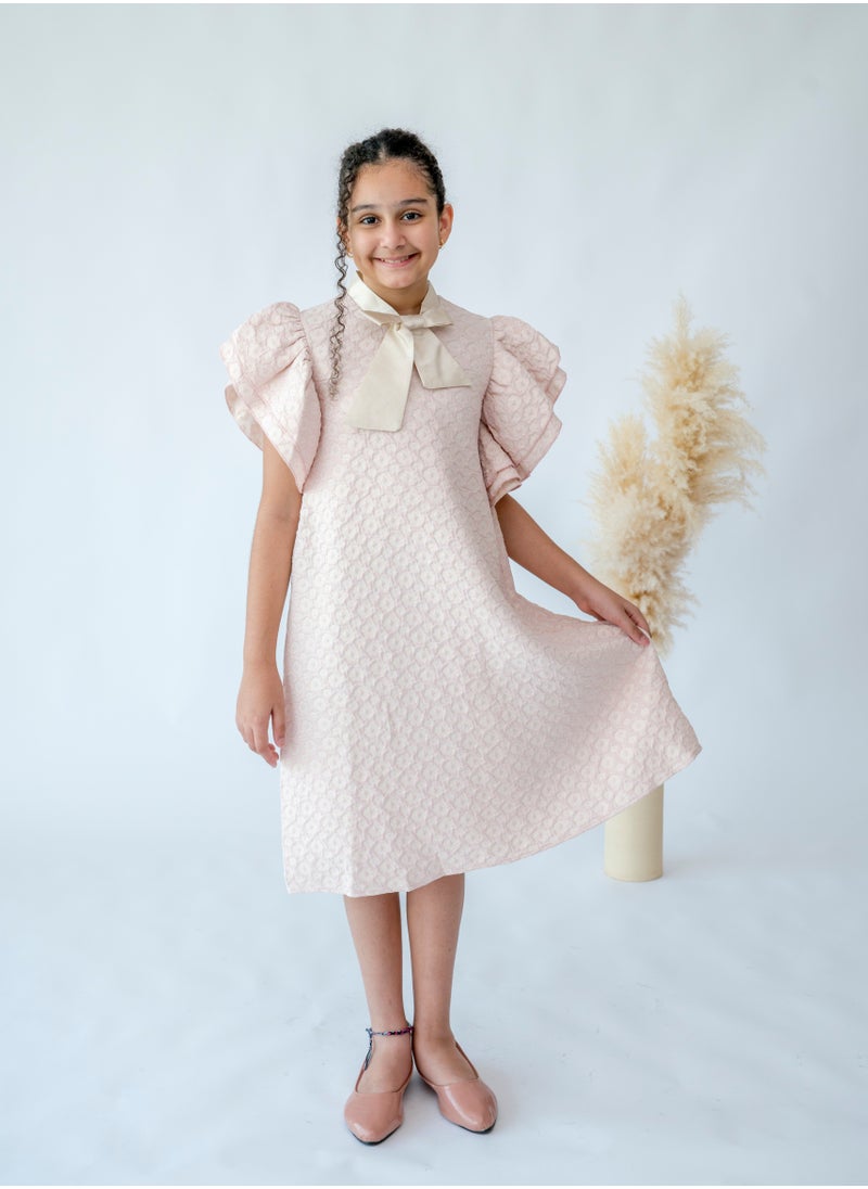 LALEENA - Vintage Charm Puff Sleeve Dress - Image 1