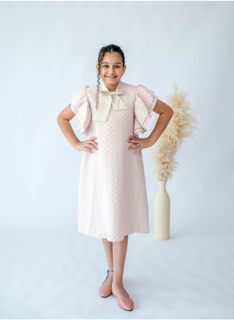 LALEENA - Vintage Charm Puff Sleeve Dress - Image 1