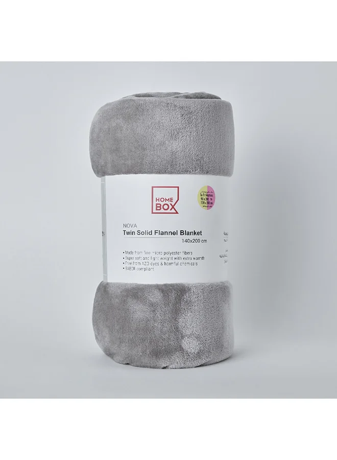 Home Box Nova Solid Flannel Twin Blanket 200 x 140 cm