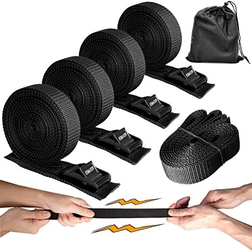 WEDAMER 4-Pack Kayak Tie Down Straps Heavy Duty Cam Buckle Tie Downs Adjustable for Trucks Motorcycles Boat RV - Ratchet Lashing Straps with Storage Bag, Roof Rack Trailer Cargo Securement 1" x16.4ft - Image 2