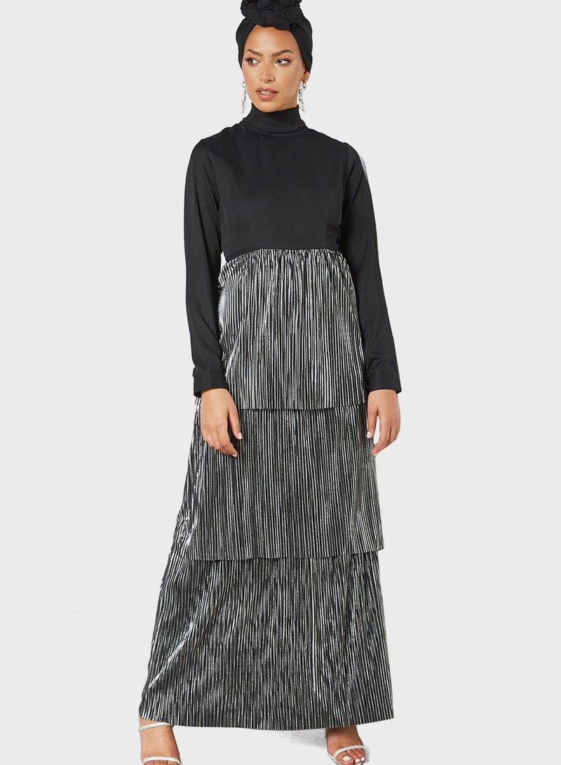 سيفي فور هانيا فستان عباية مخطط - Image 1