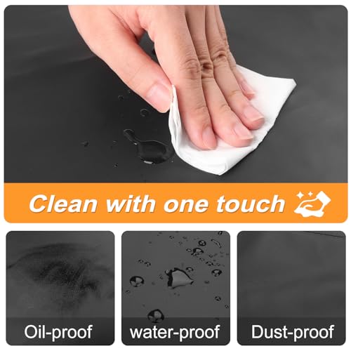 Gotega 4 Pack Waterproof Rubber PVC Apron Adjustable Dishwasher Apron-Women Men Heavy Duty Work Apron for Dishwashing Chemical Lab Butcher Grooming Black - Image 4