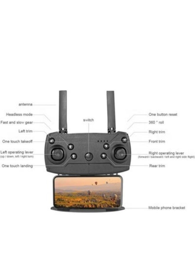 Wish طائرة مسيرة LS-E525 مع كاميرا 4K طائرة مسيرة بكاميرتين واي فاي FPV وضع بدون رأس تثبيت الارتفاع تتبع الصورة والفيديو بالإيماءات طيران 3D Flip طائرة مسيرة رباعية متنوعة - Image 2