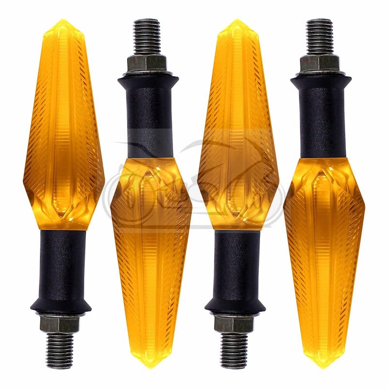 0TO6 Crystal Turn Signal Indicator Light For All Bikes and Motorcycle | Set of 4 | YELLOW - Image 1