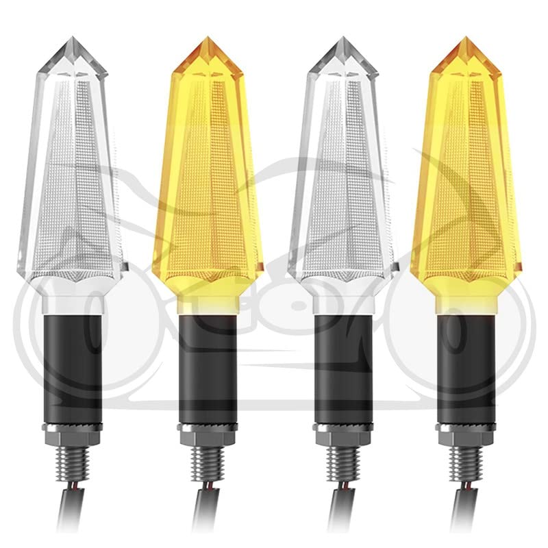 0TO6 Crystal Turn Signal Indicator Light For All Bikes and Motorcycle | Set of 4 | YELLOW - Image 4