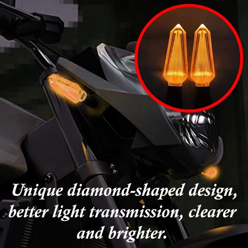 0TO6 Crystal Turn Signal Indicator Light For All Bikes and Motorcycle | Set of 4 | YELLOW - Image 2