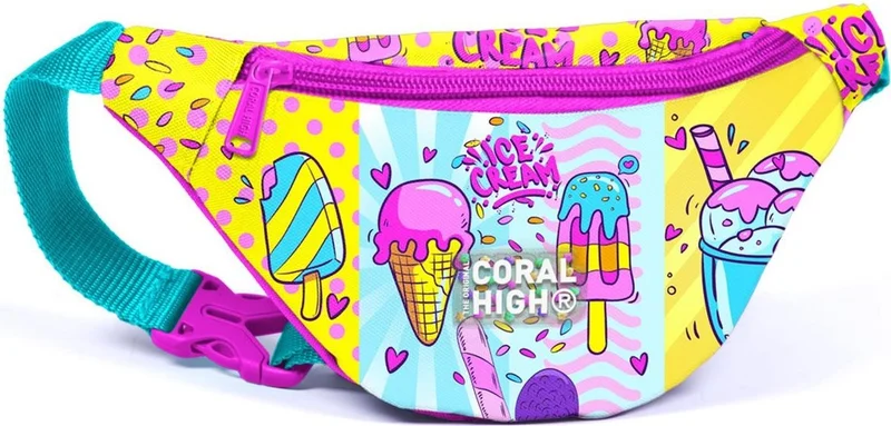 CORAL HIGH Kids Mixed Ice Cream Patterned Waist Bag 11521