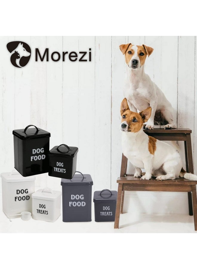 Morezi Dog Food Storage Container Farmhouse Pet Food Treats Holder With Lid And Scoop, Perfect Sturdy Canister Tins For Kitchen Countertop, Shelf, Great Gift For Pet Owners  Dog Food - Image 5