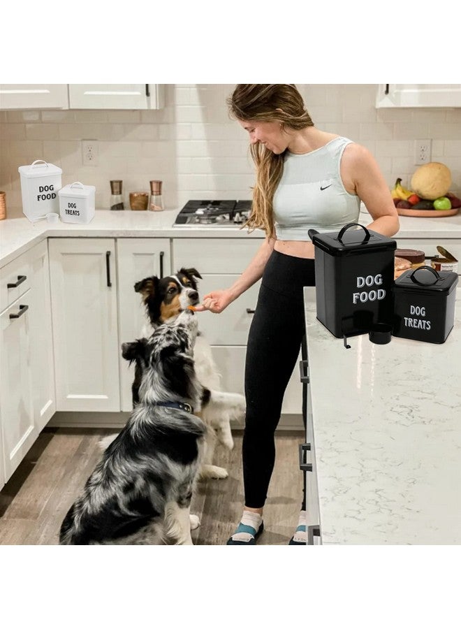 Morezi Dog Food Storage Container Farmhouse Pet Food Treats Holder With Lid And Scoop, Perfect Sturdy Canister Tins For Kitchen Countertop, Shelf, Great Gift For Pet Owners  Dog Food - Image 2