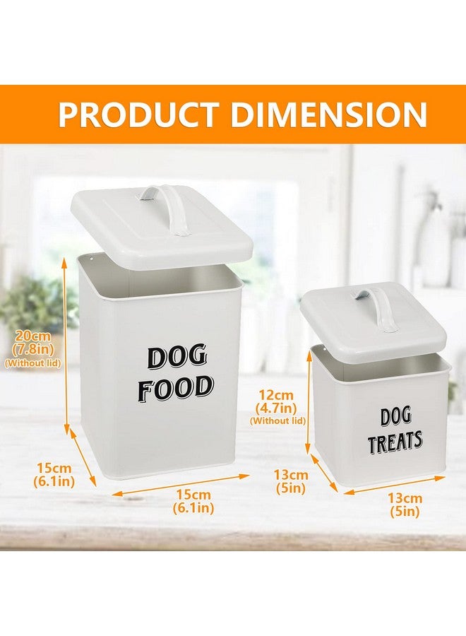 Morezi Dog Food Storage Container Farmhouse Pet Food Treats Holder With Lid And Scoop, Perfect Sturdy Canister Tins For Kitchen Countertop, Shelf, Great Gift For Pet Owners  Dog Food - Image 3