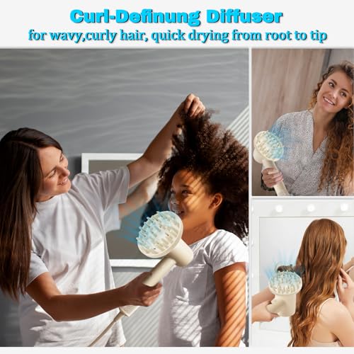 SEICHYGO 360° Rotating Diffuser Attachment Nozzle Compatible with Laifen SE Lite（NOT SE Styling Tool, Hair Smoothing Dryer Blower Accessories for Laifen SE Lite, Milk Tea - Image 3