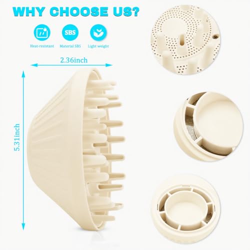 SEICHYGO 360° Rotating Diffuser Attachment Nozzle Compatible with Laifen SE Lite（NOT SE Styling Tool, Hair Smoothing Dryer Blower Accessories for Laifen SE Lite, Milk Tea - Image 4