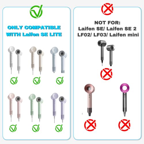 SEICHYGO 360° Rotating Diffuser Attachment Nozzle Compatible with Laifen SE Lite（NOT SE Styling Tool, Hair Smoothing Dryer Blower Accessories for Laifen SE Lite, Milk Tea - Image 2