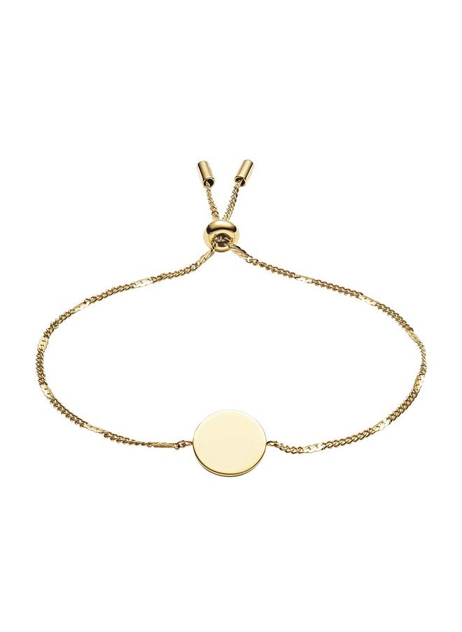 FOSSIL Women'S Engravable Bracelet Color: Gold (Model: Jf03020710)  - Image 1