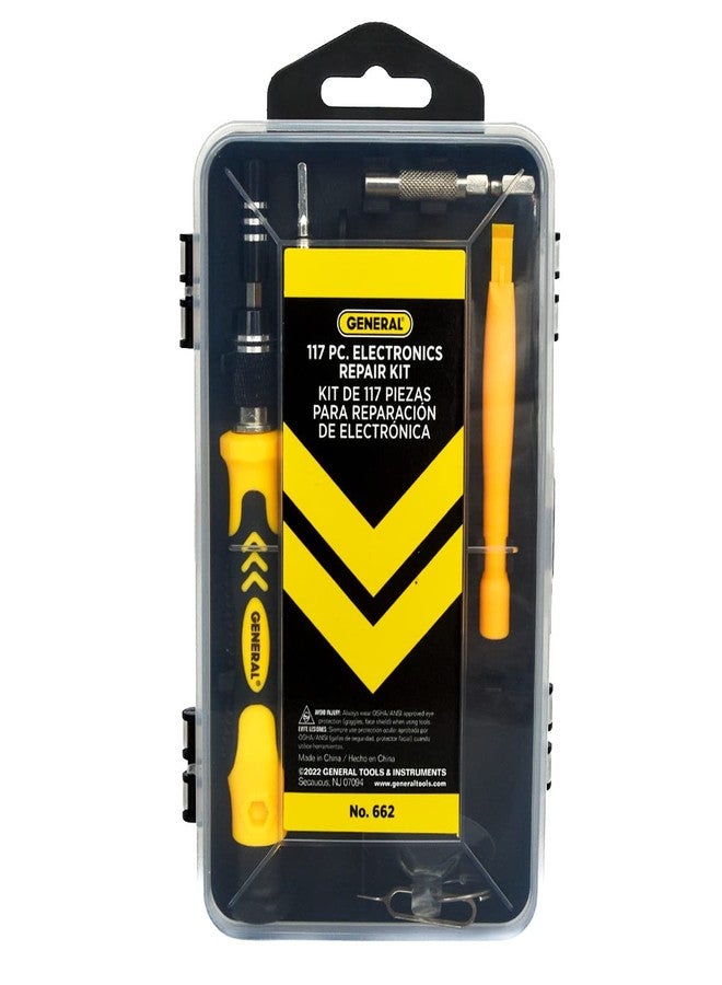 جينيرال تولز مجموعة مفكات براغي دقيقة من General Tools، مكونة من 662-117 قطعة، ومجموعة إصلاح إلكترونيات - مجموعة أدوات كمبيوتر وملحقات لأجهزة iPhone وiPod وiPad والكمبيوتر اللوحي والكمبيوتر المحمول - Image 1