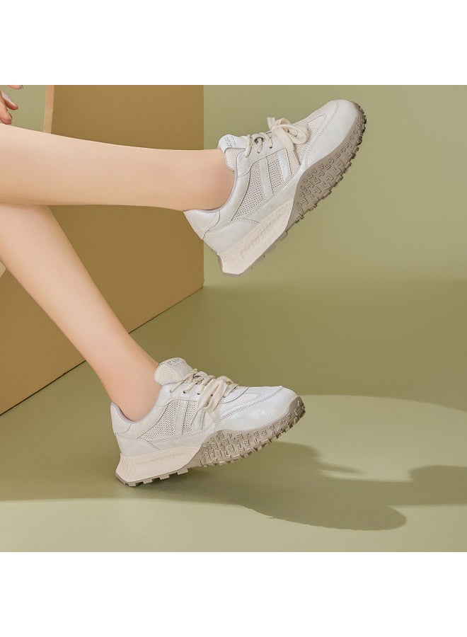 St&Sat Dexun Shoes Women's 2025 Spring New Soft Sole Soft Upper Versatile Casual Sports Shoes White Running Shoes - Image 5