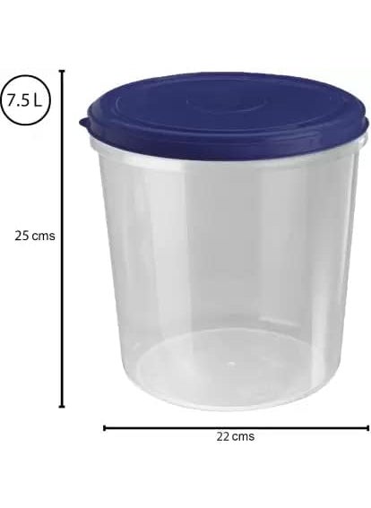 AIR O MATIC Kitchen Grocery Storage Container comboBPAFree Dispenser Air Tight Box for Fridge Multipurpose usages 75 kg Pack Of 3 Round PLAIN RUBY BLUE_3 PCS