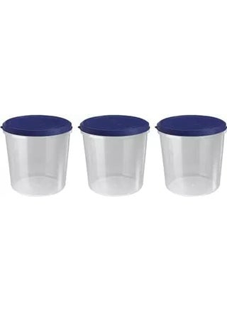 AIR O MATIC Kitchen Grocery Storage Container comboBPAFree Dispenser Air Tight Box for Fridge Multipurpose usages 75 kg Pack Of 3 Round PLAIN RUBY BLUE_3 PCS - pzsku/ZF867DC19582BDDDFECC8Z/45/1748244518/e46db13f-eda8-4526-afc0-cf854274337a