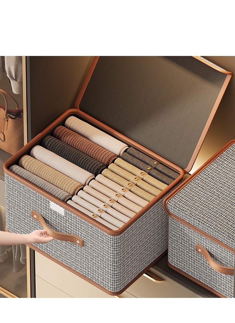 ALMUFARREJ - Set of 4 Foldable Clothes Storage and Organization Boxes with Lid - Image 1