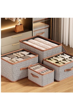 ALMUFARREJ Set of 4 Foldable Clothes Storage and Organization Boxes with Lid  - Image 5