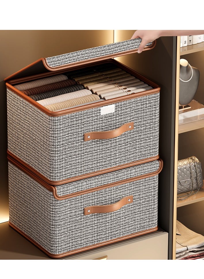 ALMUFARREJ - Set of 4 Foldable Clothes Storage and Organization Boxes with Lid - Image 1