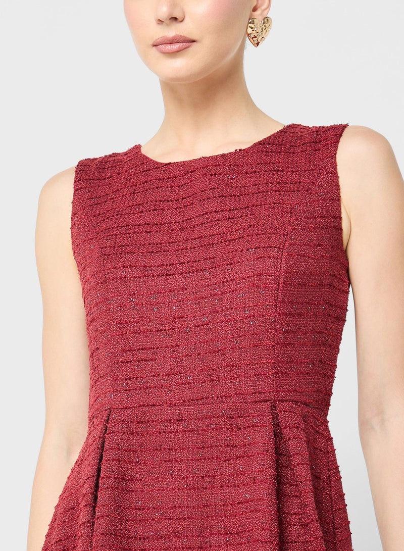 جينجر فستان ميدي بخصر مطاطي وحافة واسعة - Image 5