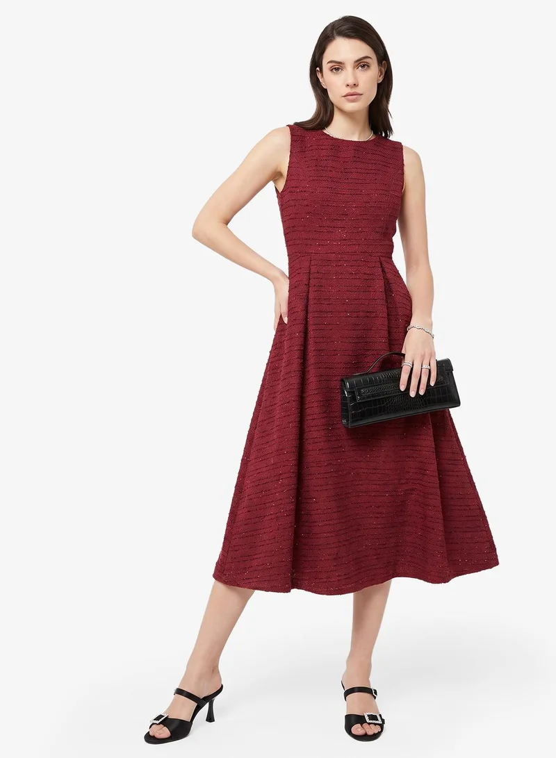 Ginger Shirred Volume Hem Midi Dress
