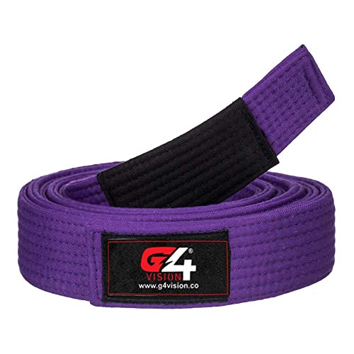 G4 VISION G4 Jiu Jitsu BJJ Belts Brazilian Adult A1 A2 A3 A4 Black Brown Purple Blue White (Purple, A3) - Image 2