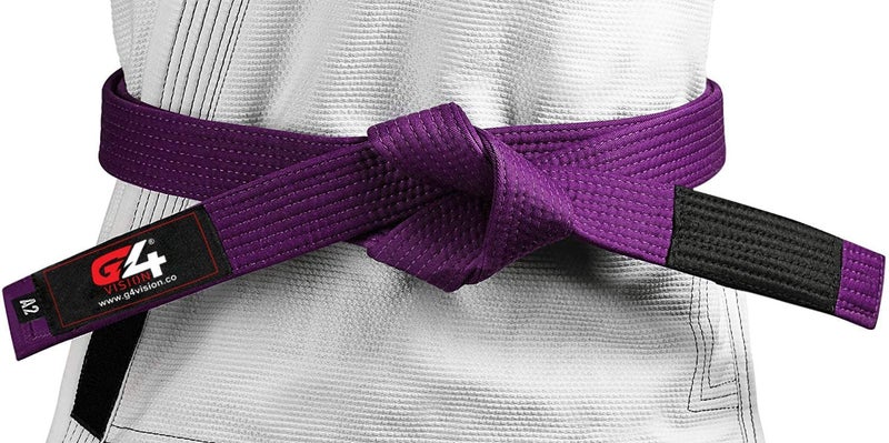 G4 VISION G4 Jiu Jitsu BJJ Belts Brazilian Adult A1 A2 A3 A4 Black Brown Purple Blue White (Purple, A3) - Image 3