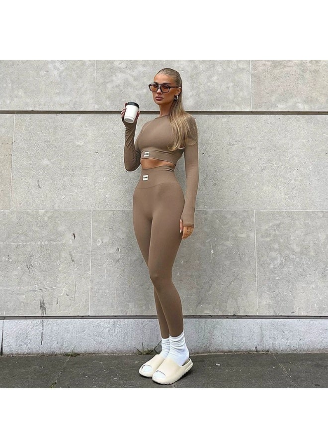 general 2025 - 2026 Solid Color Patchwork Fitness Yoga Comfort Set for Exercise - Image 2