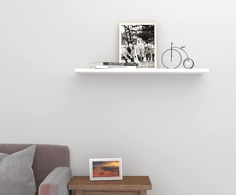 Redwud Vozy Engineered Wood Décor Wall Shelf/Floating Wall Shelf/Wall Mounted Shelf/Wooden Wall Shelf for Living Room, Bedroom (White, Pack of 1) D.I.Y - Image 4