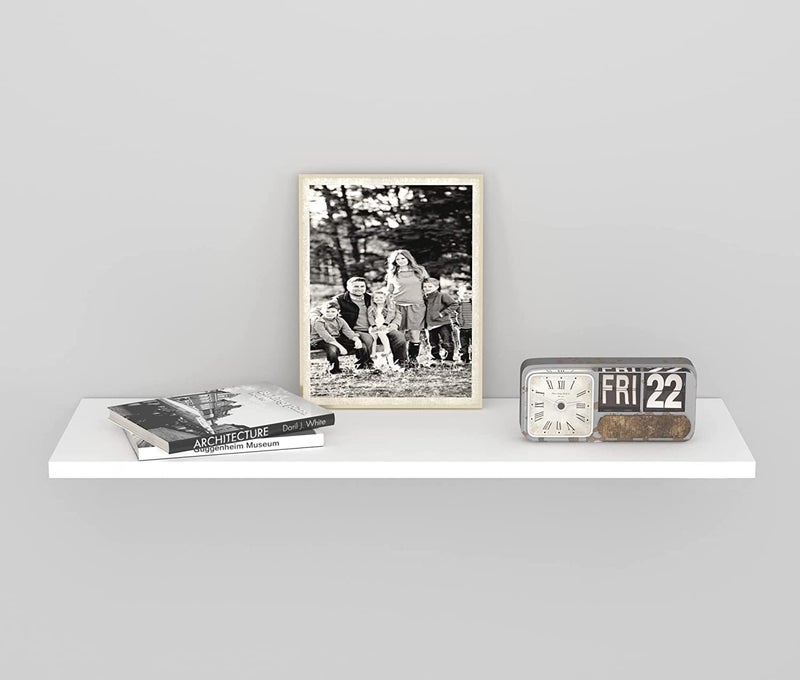 Redwud Vozy Engineered Wood Décor Wall Shelf/Floating Wall Shelf/Wall Mounted Shelf/Wooden Wall Shelf for Living Room, Bedroom (White, Pack of 1) D.I.Y - Image 1