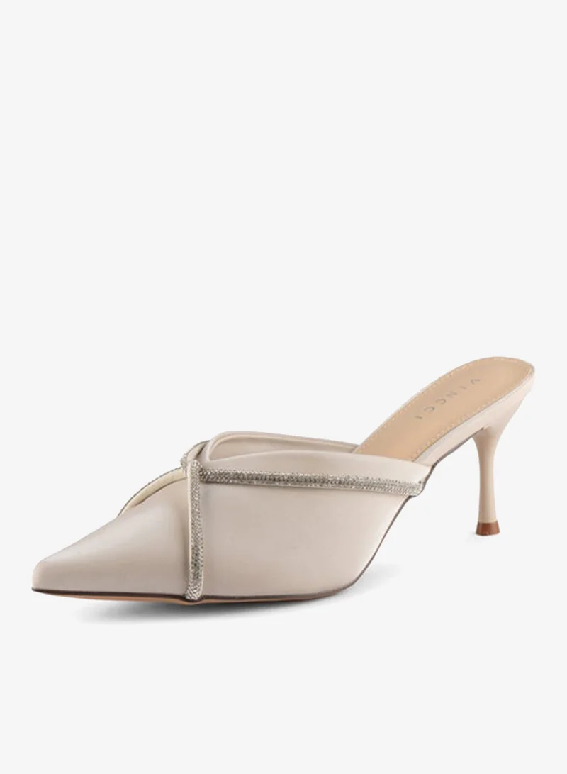 فينتشي مضخات نسائية مدببة إصبع القدم متوسط الكعب