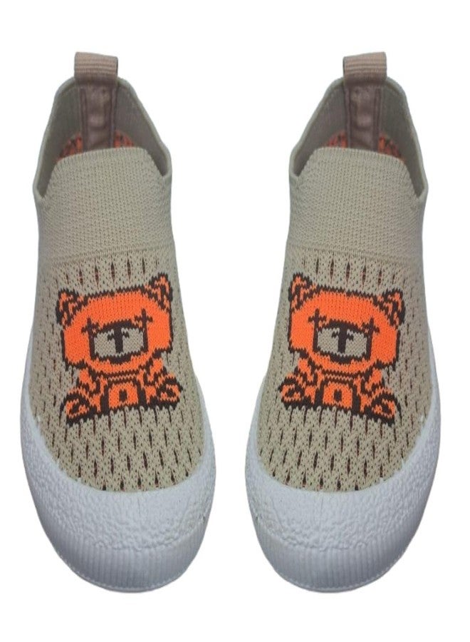 ZORDIK أحذية تشو تشو للأطفال للأولاد والبنات | أحذية أطفال ناعمة سهلة الارتداء مع كعب مزود بصافرة | جزء علوي محبوك يسمح بالتهوية | نعل من مادة PVC | للأعمار من 6 أشهر إلى 3.5 سنوات (كريمي، نظام مقاسات الأحذية البريطاني، للأطفال الصغار، الفئة العمرية، متوسط، 3 سنوات، 3.5 سنوات) - Image 3