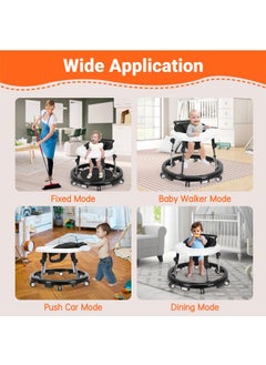 TANGBLIB Baby Walker Foldable with 9 Adjustable Heights, Baby Walkers and Activity Center for Boys Girls Babies 7-18 Months, Baby Walker with Wheels Portable  - Image 4