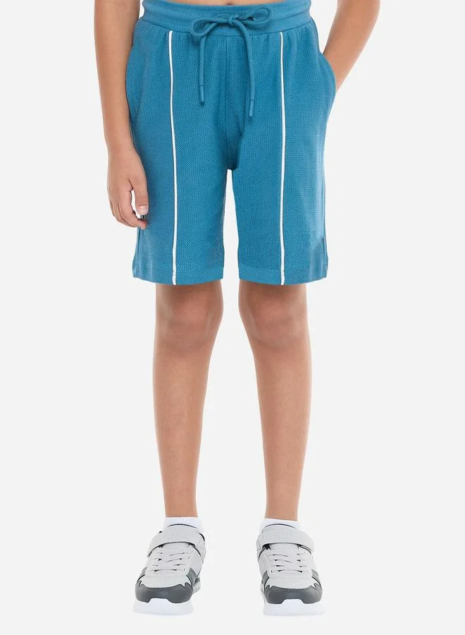 victor and jane Victor And Jane Boys Textured Knit Polo T-Shirt and Shorts Set
